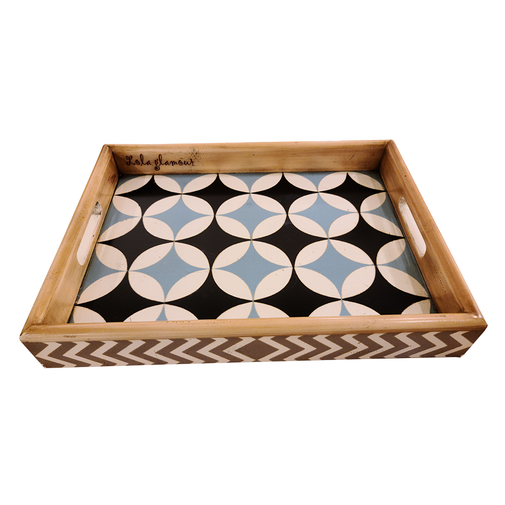 [Lola Glamour로라글라머] 빈티지 우든 트레이 스타 Wooden tray Star