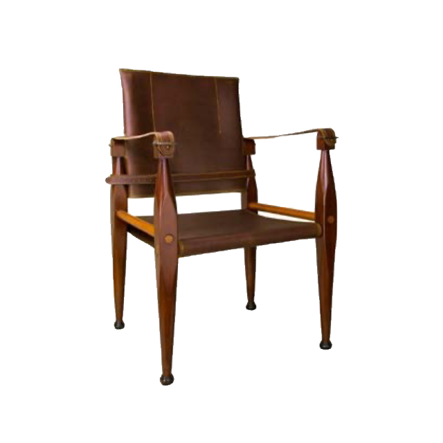 [AUTHENTIC MODELS 어센틱모델즈]Bridle Leather Campaign Chair 브리들 체어